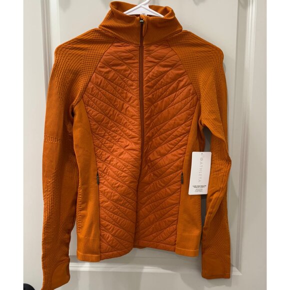 Athleta Flurry Force Insulated PrimaLoft Jacket Small Foliage Orange NWT $169 - Picture 8 of 10
